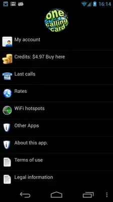 Onecallingcard android App screenshot 2